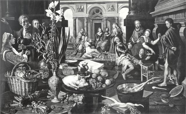 Frequin, Adam — Aertsen Pieter - sec. XVI - Interno di cucina e Cristo in casa di santa Marta e santa Maria Maddalena — insieme